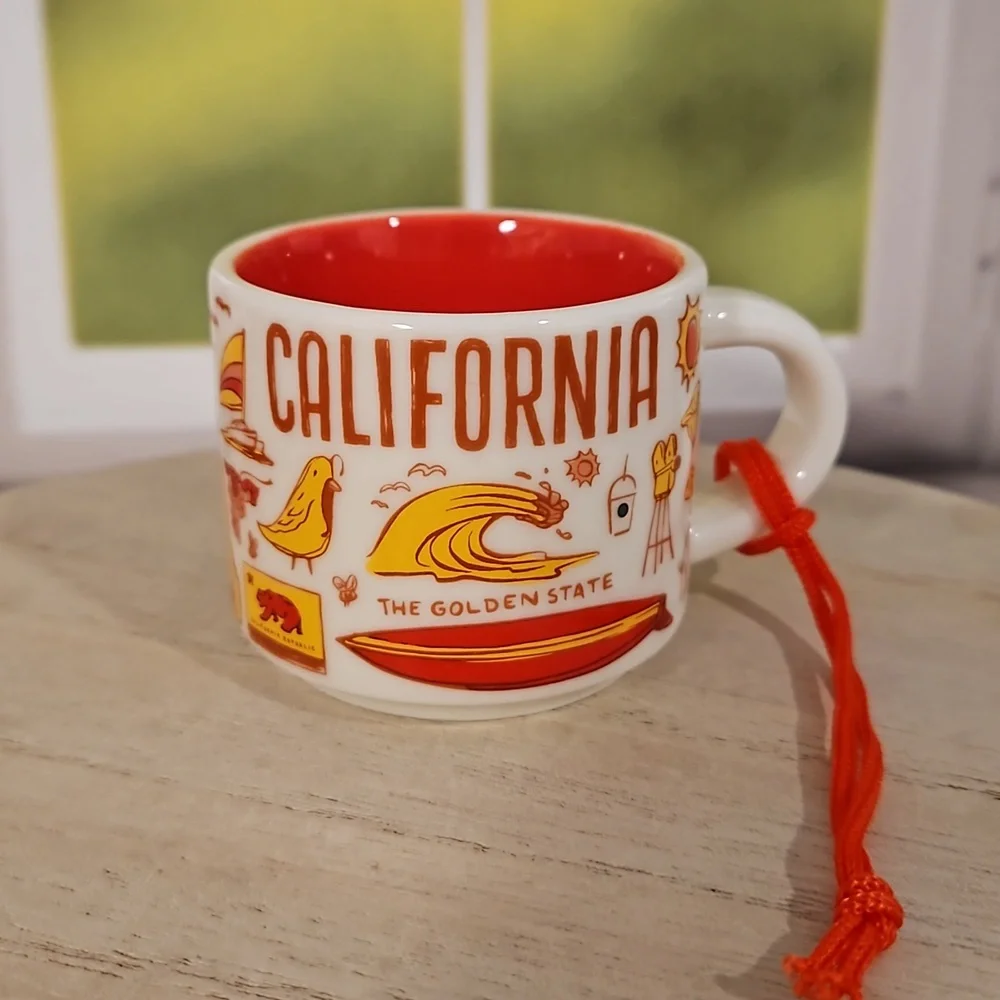 STARBUCKS California 'Been There' Series espresso ornament cup Across The Globe